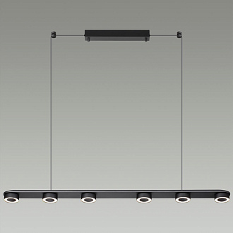 Подвесной светильник 121*160 см, LED 64W 3000K черный Odeon Light Turman 6631/64L