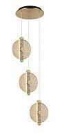 Люстра Ø300 x H1500, мм, 30W 4000K, BRASS+BLACK (Латунь+Черный) NewRgy 7065RMD-3BS/CE BRASS+BLACK