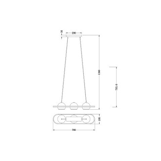 Подвесной светильник 19*78*139 см, 3*E27 хром, серебро Vele Luce Helix  VL5153P03