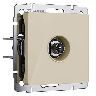 W1183043 ТВ-розетка оконечная, айвори акрил Werkel, 4690389197130