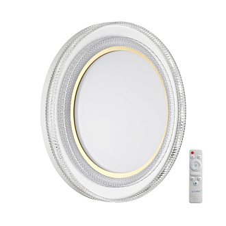 Cветильник 49*7,5 см, LED 70W, 3000-6000 К, IP43, белый/золотистый, пластик Sonex Suzy Gold, 7641/EL
