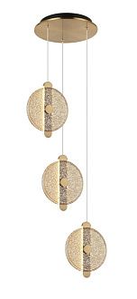 Люстра Ø300 x H1500, мм, 30W 4000K, BRASS+BLACK (Латунь+Черный) NewRgy 7065RMD-3BS/CE BRASS+BLACK