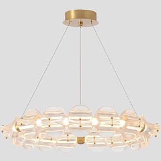 Люстра *65*11,8-50-180 см, *LED*38W, 3000K, Crystal Lux Rich RICH SP38W LED, Латунь
