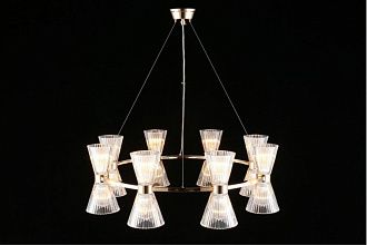 Подвесная люстра 85*70-170 см, 16*E14, 40W, Aployt Elinor APL.801.03.16, золотой