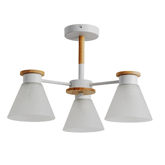 Потолочная люстра Arte Lamp Tyler A1031PL-3WH, диаметр 51 см ,белый-дерево