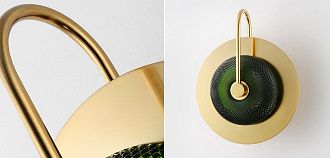 Бра Green Disk One 25*25*31 см, 1*LED*5W, ImperiumLoft 44.65, Латунь