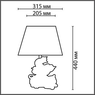 Настольная лампа 31,5*20,5*44 см, 1*E27*60W, Lumion Catty 8128/1T, серый