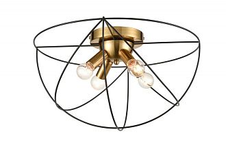 Потолочная люстра Vele Luce Asteroide VL5342L04, диаметр 46 см, черный-золото
