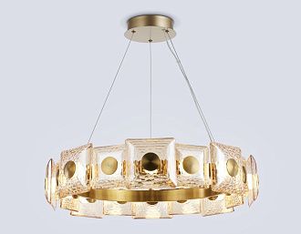 Подвесная светодиодная люстра **15- см, **W, 3000K, Ambrella Light High Light LH31027, латунь