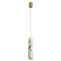 Подвесной светильник 7 см, 6W, 3000K, ODEON LIGHT TERRAZZO 7012/6L, латунь