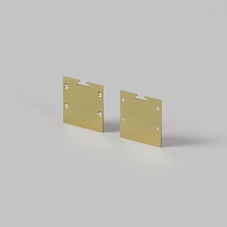 Комплект заглушек (для профиля 35×35) 2 шт., ALM-3535BT-BR-EC 642039, *4*4 см, Maytoni Led Strip 642039, Латунь