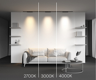 Трековый магнитный светильник 34 см, 15W, 3000K, Maytoni Points TR193-1-15W3K-M-B, черный