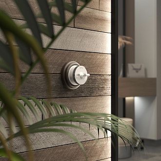 W5812050 Переключатель  выключатель одноклавишный Vintage, белый матовыйхром Werkel, 4690389174025