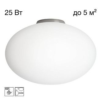 Потолочный светильник 28 см, Citilux RON CL941E28B1, матовый хром