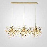 Подвесной светильник Tezani Argent Suspension Linear Gold 3 L110 110*40*40 см, 9*G9*40W, ImperiumLoft 40.2060-3, Золотистый