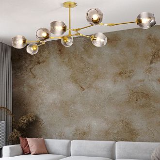 Люстра на штанге Адель Branching Bubble Chandelier L11 Black Amber 185*185*110 см, 11*E27*60W, ImperiumLoft 40,14, Чёрный