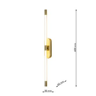 Бра Favourite Arrow 4049-1W, D60*W50*H600, каркас светильника цвета золота, рассеиватель из белого акрила