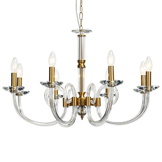 Подвесная люстра Stilfort Glass 1050/03/08P, диаметр 75 см, золото