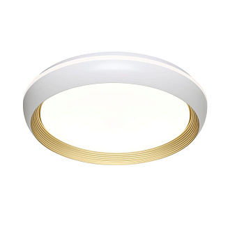 Cветильник 38*8,7 см, LED 48W, 4000 К, IP43, белый/золотой, пластик Sonex Tofiq White, 7650/DL