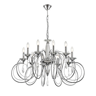 Люстра подвесная 98,5*110 см, 10*E14 Lumion Laoka 8032/10 хром