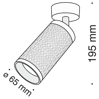 Светильник 6,5*6,5 см, GU10 50W, Maytoni Alfa C034CL-01B