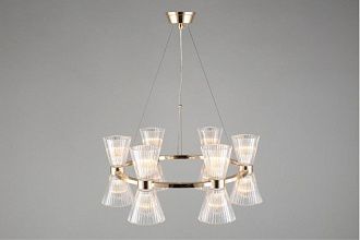 Подвесная люстра 65*70-160 см, 12*E14, 40W, Aployt Elinor APL.801.03.12, золотой
