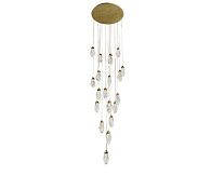 Люстра каскадная 60*500 см, LED 72W, 3000K Джина латунь Kink Light 07862-19A,36