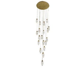 Люстра каскадная 60*500 см, LED 72W, 3000K Джина латунь Kink Light 07862-19A,36