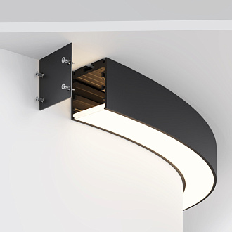 Радиусный профиль ALM-3535R-B-D-90°-0.8M 3,5*3,5*65,58 см, Maytoni Led Strip черный
