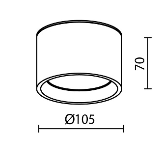 Светильник 11 см, 10W, 3000K, Maytoni C090CL-10W3K-B, черный