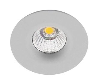 Встраиваемый светильник 10 см, 7W, 3000К, серый, теплый свет, Arte Lamp A1427PL-1GY, LED, вр 6 см