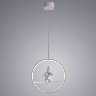 Подвесной светодиодный светильник Arte Lamp Paradise A6065SP-1WH белый, диаметр 30 см