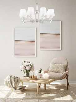 Люстра Maytoni Classic Neoclassic Riverside MOD018PL-08CH хром, диаметр 77 см