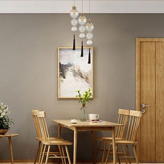 Подвесной светильник Heathfield Lighting - Medina Pendant Brown 17*17*80 см, 1*E27*60W, ImperiumLoft 40.2682-0, Золотистый