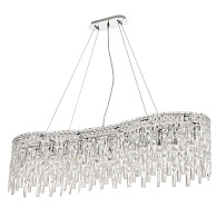 Люстра 30*120*29 см, 12*E14*40W Хром Crystal Lux ABRIL SP12 L1200 овал
