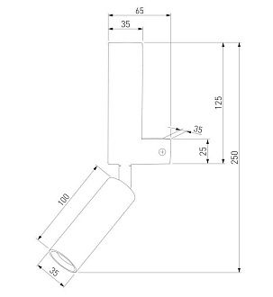 Бра 3,5*25 см, LED 6W, 4200К, 1-2 м2 Eurosvet Pitch 40020/1 LED белый