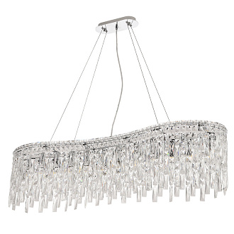 Люстра 30*120*29 см, 12*E14*40W Хром Crystal Lux ABRIL SP12 L1200 овал