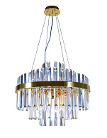 Люстра Ø500 x H350 (700), мм, 8*40W (320W), GOLD H+CLEAR (Золото + Прозрачный Хрусталь) NewRgy 5740E/8A GOLD H+CLEAR