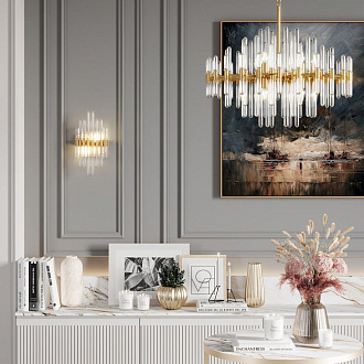 Подвесная люстра Диаметр 61 см Odeon Light Stika 4988/10 Золото