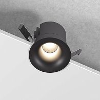 Потолочный акцентный светильник 8*8*6 см, LED, 15W, 4000K, Elektrostandard Bliss 25070/LED, черный, вр 7,5 см