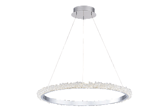Люстра Ø650 x H1500, мм, 31W 4500K, CHROME (Хром) NewRgy 7299-1C65 CHROME+FINISH+CLEAR CRISTALL
