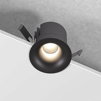Потолочный акцентный светильник 8*8*6 см, LED, 15W, 4000K, Elektrostandard Bliss 25070/LED, черный, вр 7,5 см