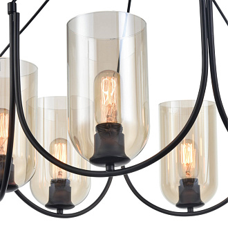 Подвесная люстра  65*160 см, 6*E27 черный Vele Luce Fiamma VL5812P06