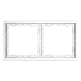 Рамка пластиковая Voltum S70 на 2 поста, белый матовый пластик Soft touch VLS100202