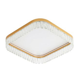 Потолочный cветильник 50*50*13 см, LED 89W, 3000 / 6000K, Золото LED4U L8031-500 GD