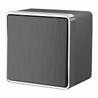 W5010204 Выключатель одноклавишный влагозащищенный Gallant, графит рифленый Werkel, 4690389164019