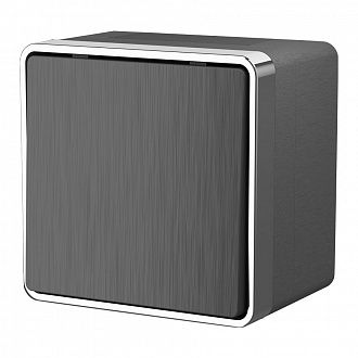 W5010204 Выключатель одноклавишный влагозащищенный Gallant, графит рифленый Werkel, 4690389164019