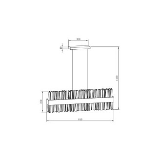 Подвесной светильник 9*81*140 см, 2*LED хром Vele Luce Calabria VL3073P11