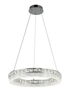 Люстра Ø600 x H1200, мм, 84W 3000-6500K, CHROME (Хром) Rilon 3453/600 CHROME