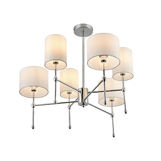 Люстра потолочная 74*64 см, 6*E14 Lumion LATTI 6589/6C хром, белый